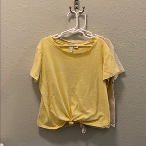 Relaxed Fit Front Knot Tees